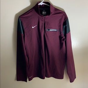 Men’s Nike M Quarter Zip Burgundy Sweater